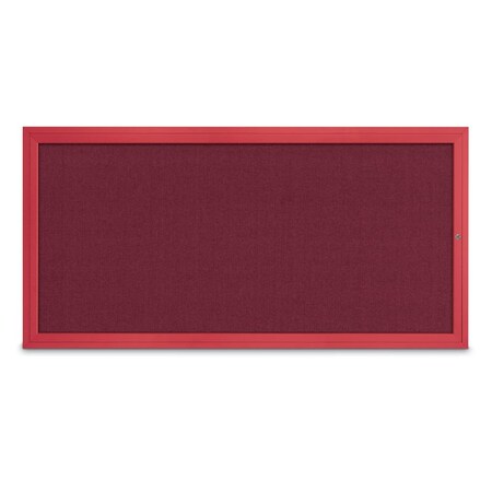 United Visual Products Slim Enclosed Corkboard, 24"x36", Black Alum Frame/Blue Spruce UVEB2436-BLACK-BLSPRU